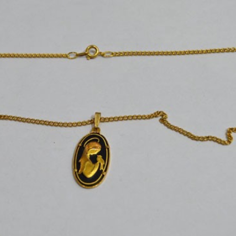 Virgin Mary With Holy Spirit Bird Necklace